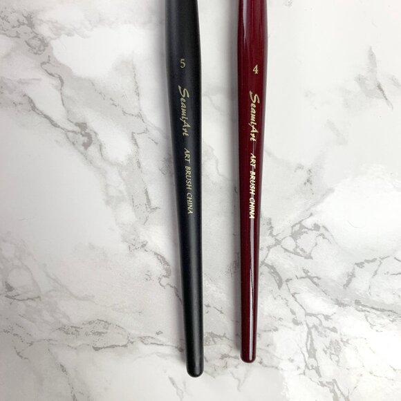 Two Fake Squirrel Hair Brushes - Picture 3 of 4